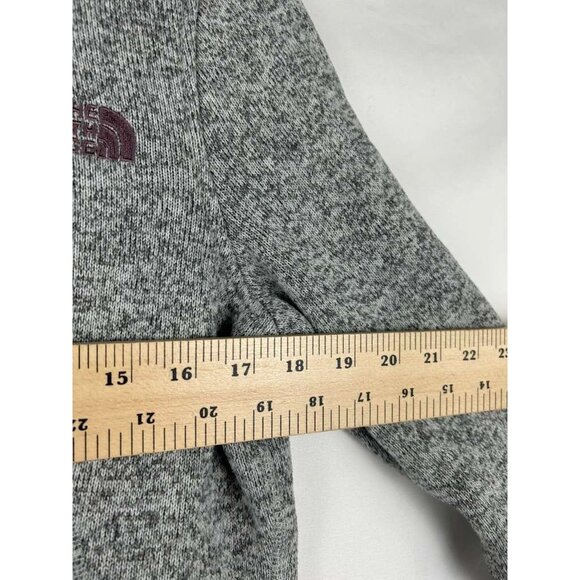 The North Face Women's Medium Crescent Knit Fleece Full Zip Jacket Heather Gray - Picture 4 of 12
